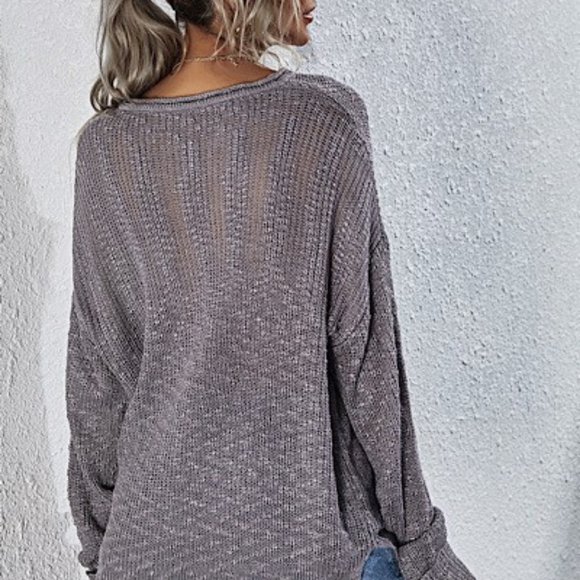 new MISS SPARKLING SEXY TUNIC SWEATER oversized western bohemian brown SM-XL - Picture 5 of 6